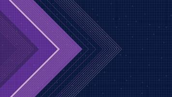Modern abstract background featuring layered purple arrows over a tech grid design ideal for digital themes, business layouts, and futuristic design projects vector
