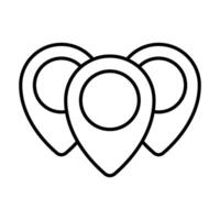 location pin icon over white background, line and fill style, illustration vector