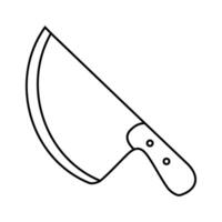 Meat cleaver icon. Outline illustration of meat cleaver icon for web and apps. vector