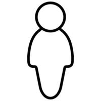 Person icon. Outline person icon for web design isolated on white background vector