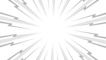 abstract grey comic exploding lines on white background vector