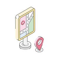 Check out this isometric icon of navigation panel system vector