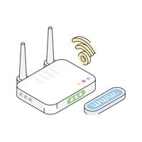Have a look at this isometric router icon is ready for premium use vector