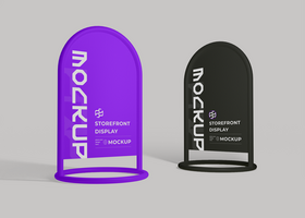 Storefront Sign for Custom Branding Display psd