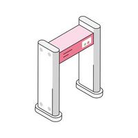 A visually engaging isometric icon of security gate vector