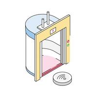 Visually appealing isometric icon of elevator open door vector