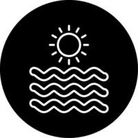 Intense Heat Wave Warning Circle Inverted vector