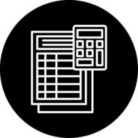 Professional Business Bookkeeping Ledger Circle Inverted vector
