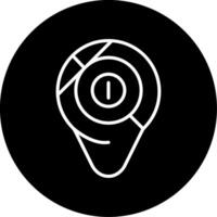 Location Pin Drop Marker Circle Inverted vector