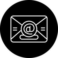 General Email Inbox Circle Inverted vector