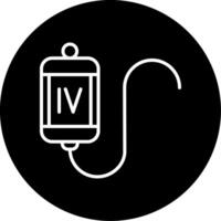 Intravenous Fluid Drip Stand Circle Inverted vector