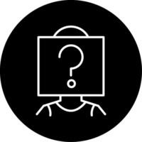 Anonymous Male Profile Silhouette Circle Inverted vector