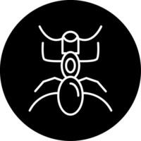Industrious Red Ant Circle Inverted vector