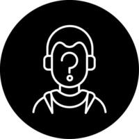 Mysterious Stalker in Shadows Circle Inverted vector