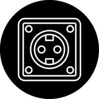 Type F European Socket Adapter Circle Inverted vector