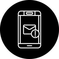Spam or Junk Mail Folder Circle Inverted vector