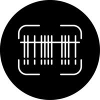 Retail Barcode Scanner Code Circle Inverted vector