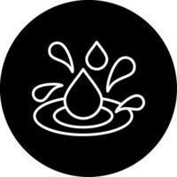 Water Splash Symbol with Blue Droplets Circle Inverted vector