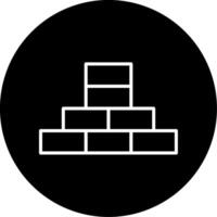 Red Clay Construction Bricks Circle Inverted vector