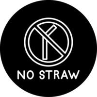 Say No to Straws Campaign Emblem Circle Inverted vector