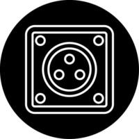 Type E French Power Socket Circle Inverted vector