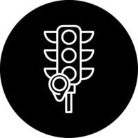 Traffic Light Location Pin Circle Inverted vector