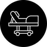 Adjustable Hospital Bed with Rails Circle Inverted vector