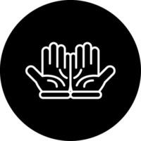 Protective Climbing Gloves with Padding Circle Inverted vector