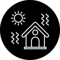Scorching Urban Heatwave Effect Circle Inverted vector