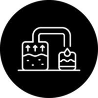 Seawater Desalination Plant Illustration Circle Inverted vector