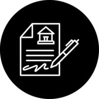 Signed Lease Contract Document Circle Inverted vector