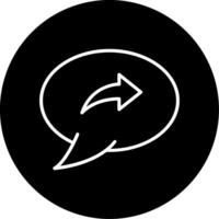 Content Share Notification Circle Inverted vector