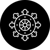 Ship Rudder Navigation Symbol Circle Inverted vector