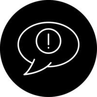 Mention in Post Alert Circle Inverted vector