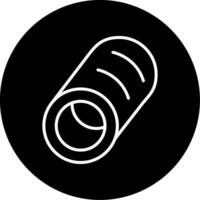 Cylindrical Steel Water Pipe Circle Inverted vector