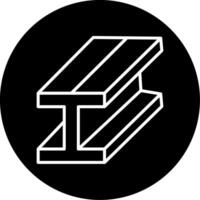 Reinforced Steel Rebar Icon Circle Inverted vector