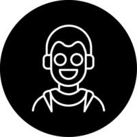 Incognito Figure with Question Mark Circle Inverted vector