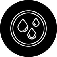 Fresh Water Droplets Falling Icon Circle Inverted vector