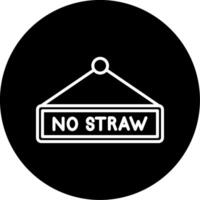 Global Straw Free Movement Awareness Art Circle Inverted vector