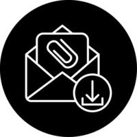 Download Email Attachment Circle Inverted vector