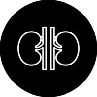 Kidney Function Health Check Circle Inverted vector
