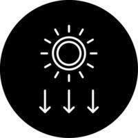 Consecutive Days of Intense Heat Waves Circle Inverted vector