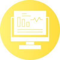 Monitor Glyph Gradient Icon vector