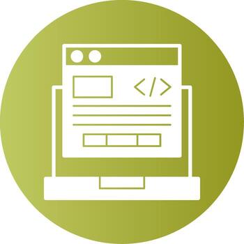 Programming Glyph Gradient Icon vector