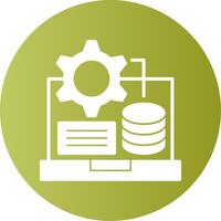 Database Glyph Gradient Icon vector