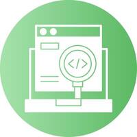 Code Testing Glyph Gradient Icon vector