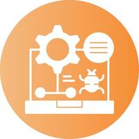 Debug Glyph Gradient Icon vector