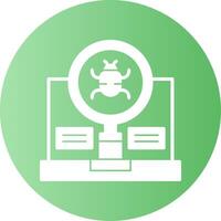 Search Bug Glyph Gradient Icon vector