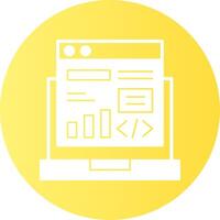 Code Deployment Glyph Gradient Icon vector