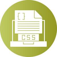 Css File Glyph Gradient Icon vector
